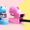 Creative small stapler, pencil sharpener set, student cartoon mini stapler set, 12-sized small binding machine details Picture